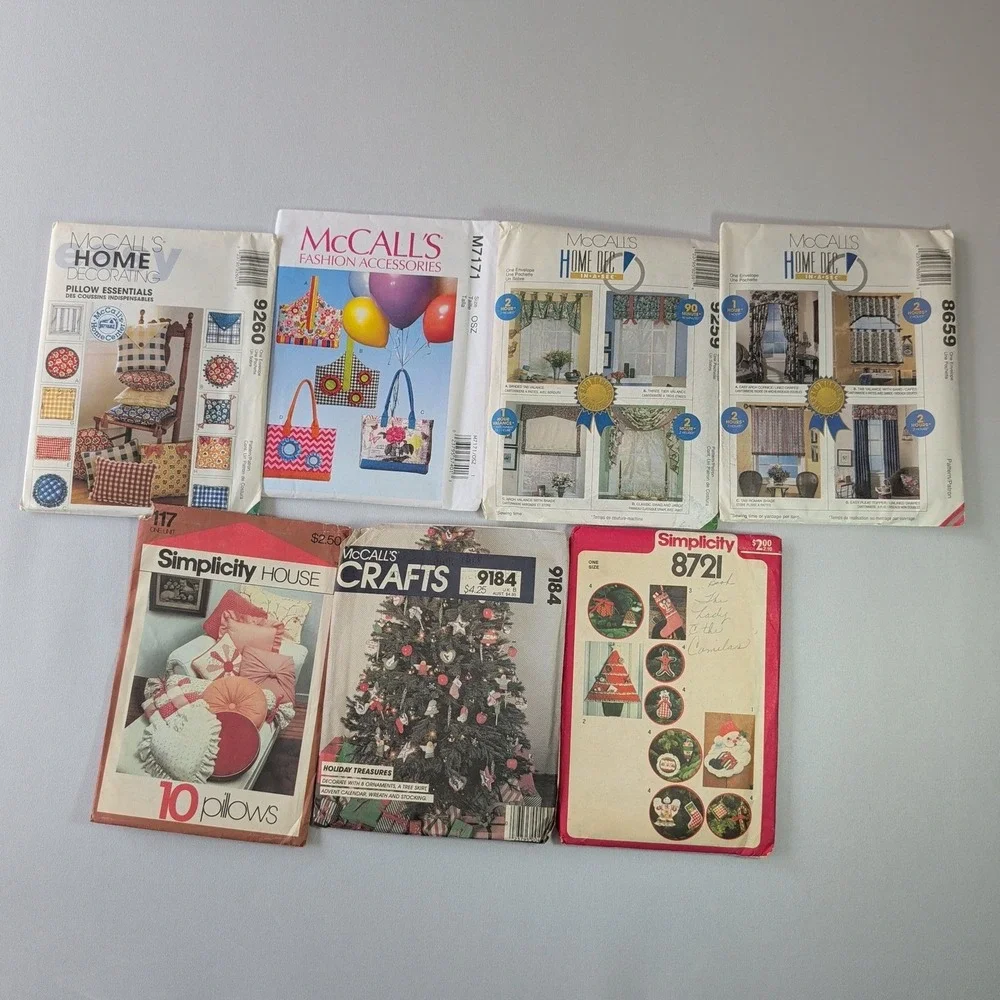 Lot of 36 Sewing Patterns Uncut Home Decor Crafts Holiday